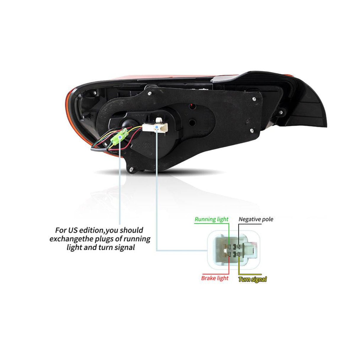 Auxbeam LED Tail Lights Assembly With Sequential Turn Signal For 2012-2021 FR-S/BRZ/GT86 1th Gen (ZN6/ZC6) - ZC000173
