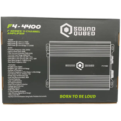 SoundQubed 4400 Watt F4-4400 Full Bridge 4 Channel Amplifier - SQ-F4-4400