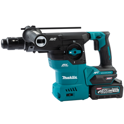Makita 40V max XGT Brushless Cordless 1‑3/16" SDS‑PLUS AVT Rotary Hammer Kit, with Interchangeable Chuck, AWS Capable (4.0Ah) & FREE Makita GRH07ZW - GRH09M1