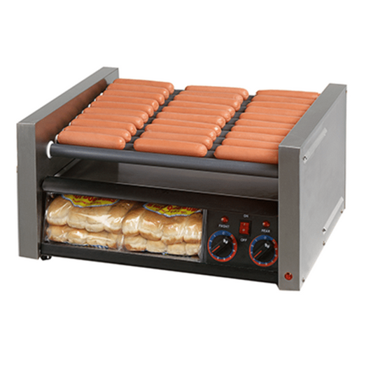 Star Grill-Max Roller Grills with Analogue Controls Duratec with Clear Bun Door - 8A-30SCBBC-120V