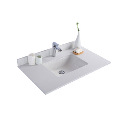 Laviva White Quartz Countertop - 313SQ1H-24-WQ