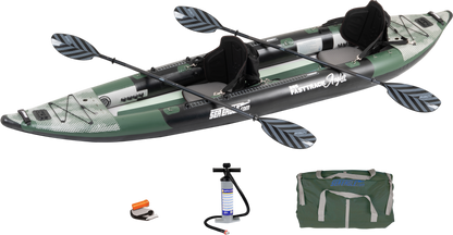 Sea Eagle 385FTAK_FR FastTrack Swivel Seat Fishing Rig Kayak Package New - 385FTAK_FR