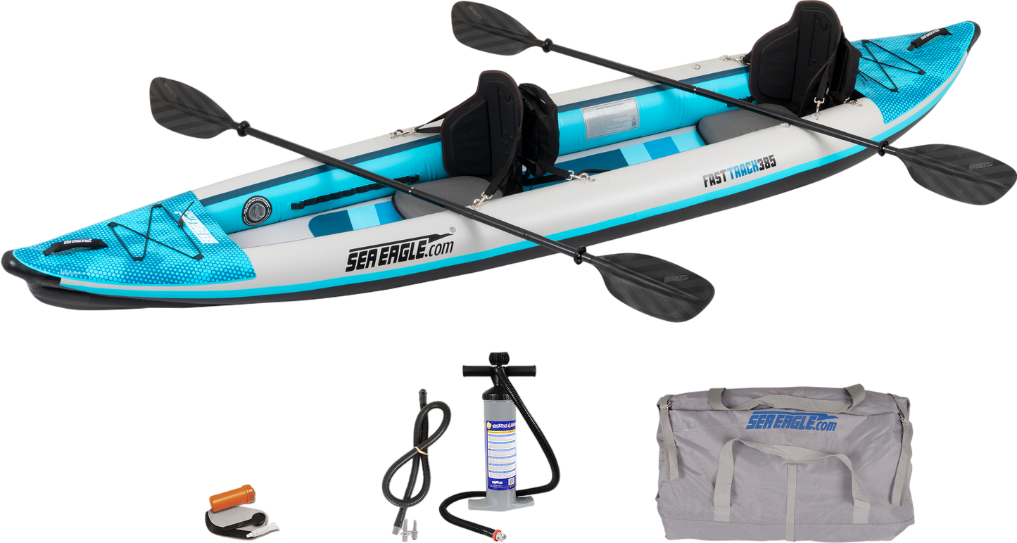 Sea Eagle 385FTK_P 385FT FastTrack V-Bottom Inflatable Kayak Pro Package New - 385FTK_P