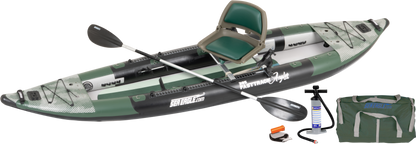 Sea Eagle 385FTAK_FR FastTrack Swivel Seat Fishing Rig Kayak Package New - 385FTAK_FR