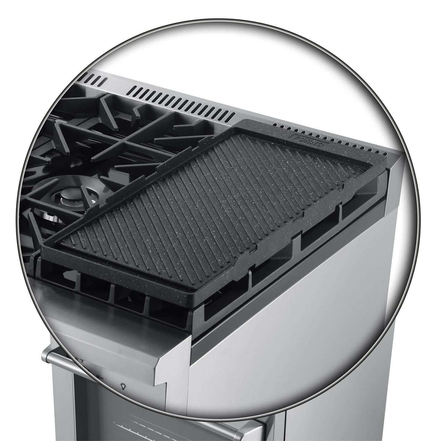 Forno 3-Piece Appliance Package - 30-Inch Gas Range with Air Fryer, 36-Inch Refrigerator & Wall Mount Hood in Stainless Steel - APR3-6276-30-H