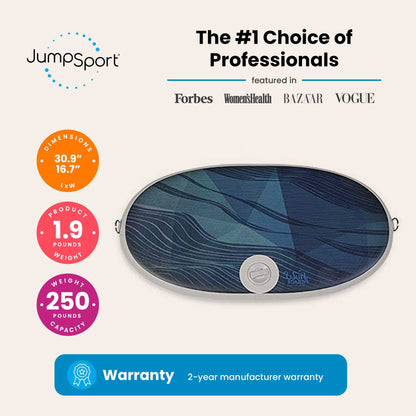 Disc-O-Bed JumpSport 350 Fitness 39" Trampoline Bundled with Wurf Board Anti-Fatigue Mat - 411414