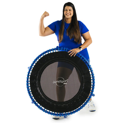 Disc-O-Bed JumpSport 350 PRO Fitness Trampoline, Cardio Workout Equipment, 39 Inch, Blue - 415464