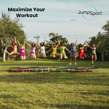 Disc-O-Bed JumpSport 350 PRO Fitness Trampoline, Cardio Workout Equipment, 39 Inch, Blue - 415464