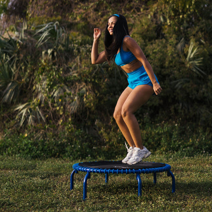 Disc-O-Bed JumpSport 350 PRO Fitness Trampoline, Cardio Workout Equipment, 39 Inch, Blue - 415464