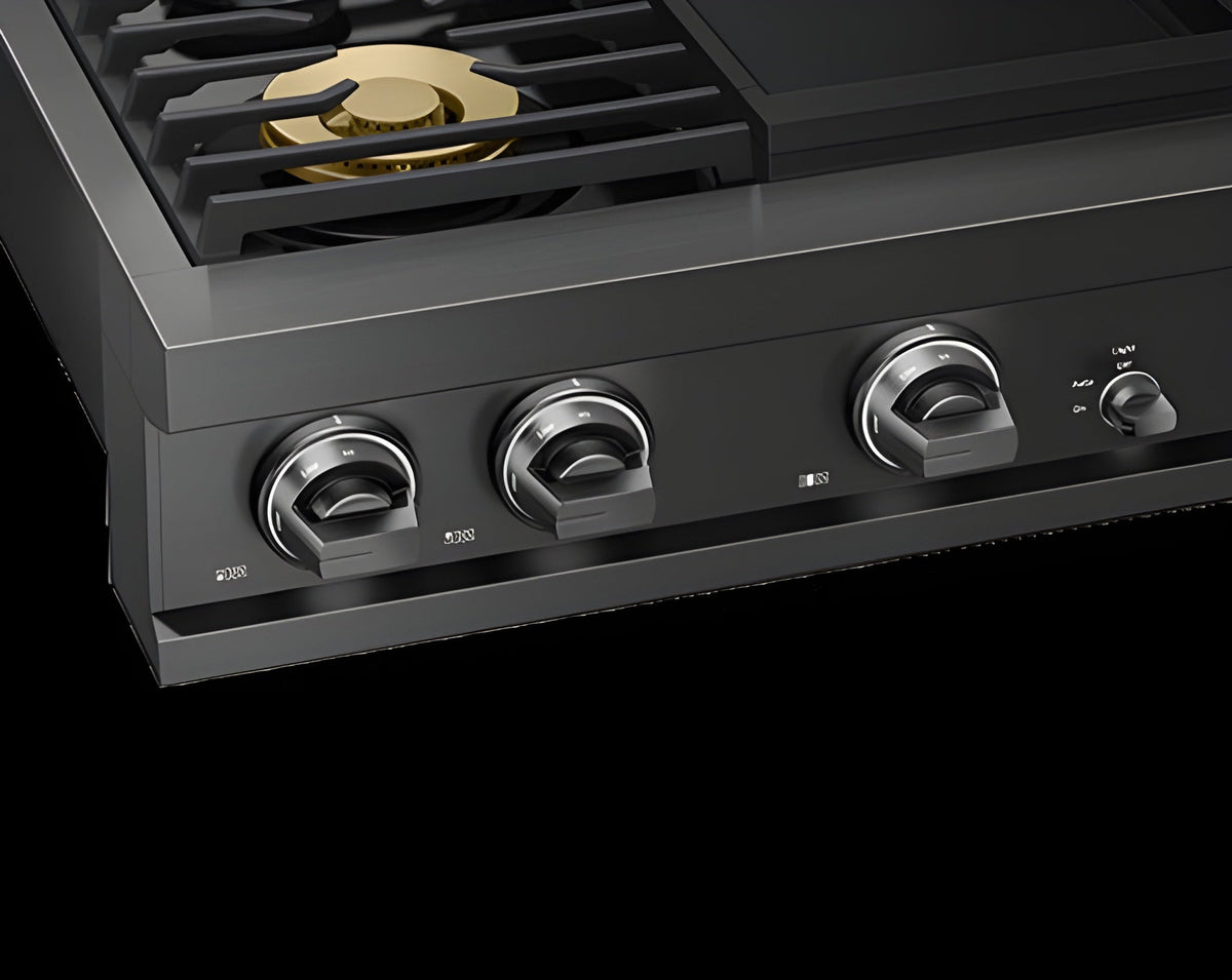 DACOR 36" Rangetop, Graphite Stainless, Natural Gas/Liquid Propane - DTT36T960GM-KT