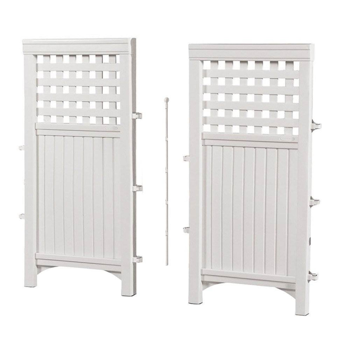 Suncast Outdoor Garden Yard 4 Panel Screen Enclosure Gated Fence, White (5 Pack) - 173090
