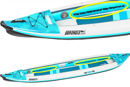 Sea Eagle 465FTK_P2 465ft FastTrack V-Bottom Inflatable Kayak Pro 2 Person Package New - 465FTK_P2
