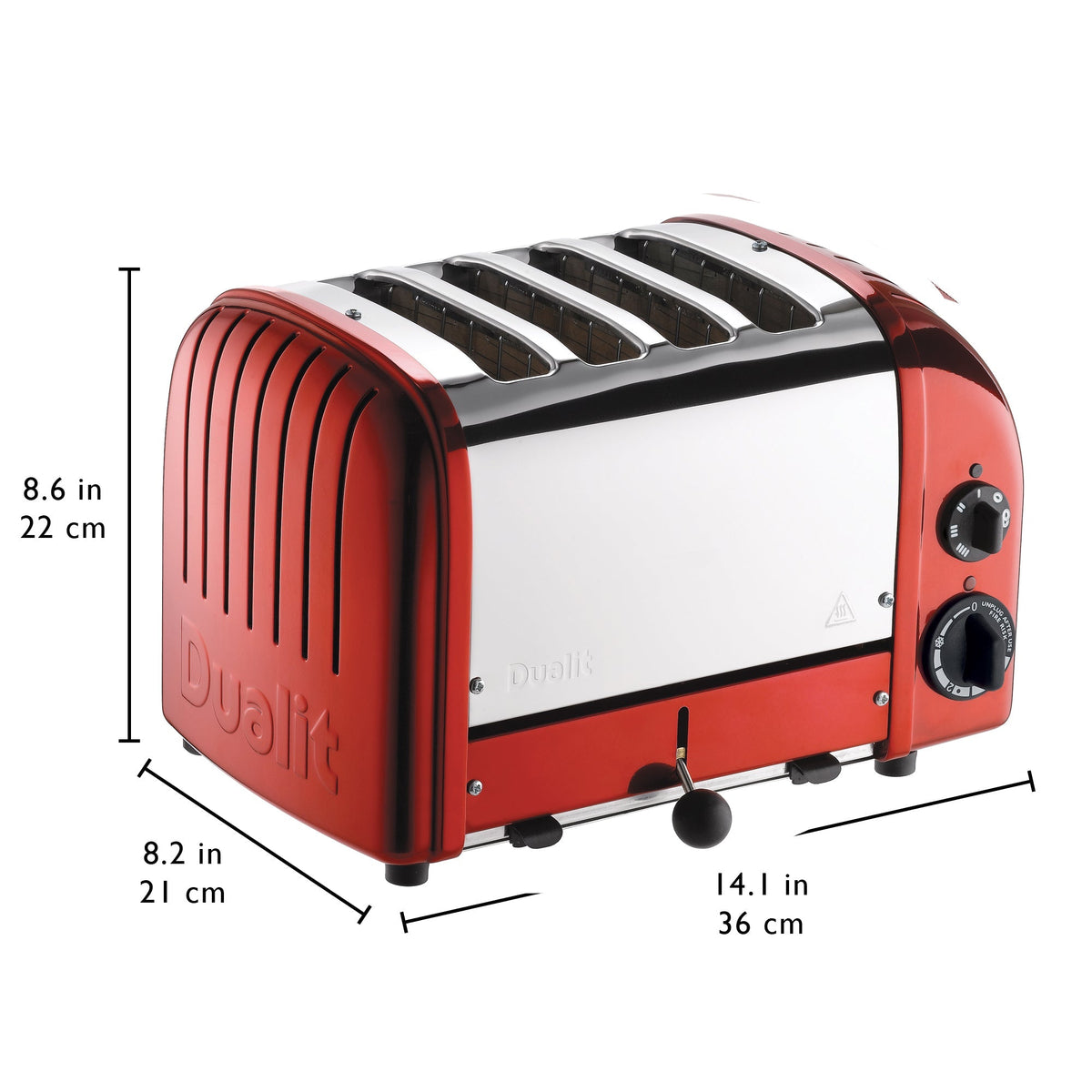 Dualit New Generation Classic 4-Slice Toaster in Apple Candy Red - 47171