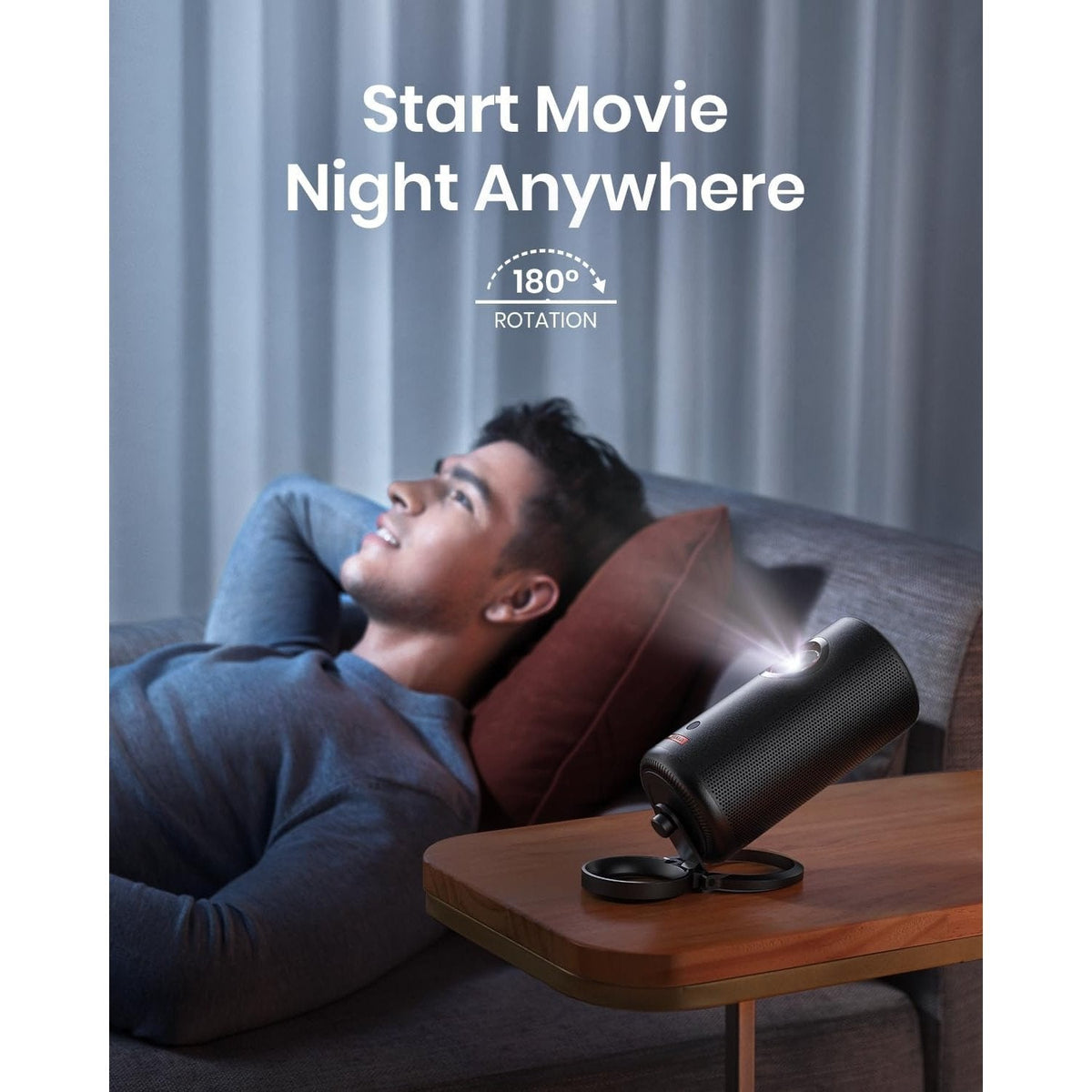Nebula Capsule 3 1080p Projector with NEBULA Projector Foldable Stand