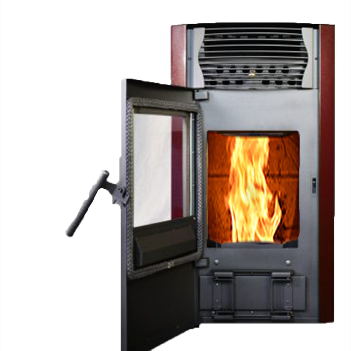 ComfortBilt HP50 2,200 sq. ft. Pellet Stove Auto Ignition 47 lb Hopper Burgundy New - HP50B