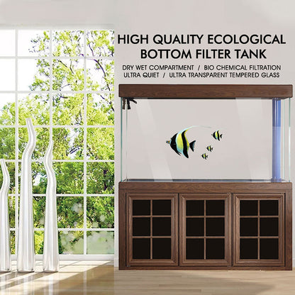 AQUA DREAM 135 GALLON TEMPERED GLASS AQUARIUM DARKWOOD-AD-1260-BW