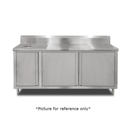 John Boos 4BU4R5-3660-L Work Table with Cabinet Base - JB4BU4R53660L