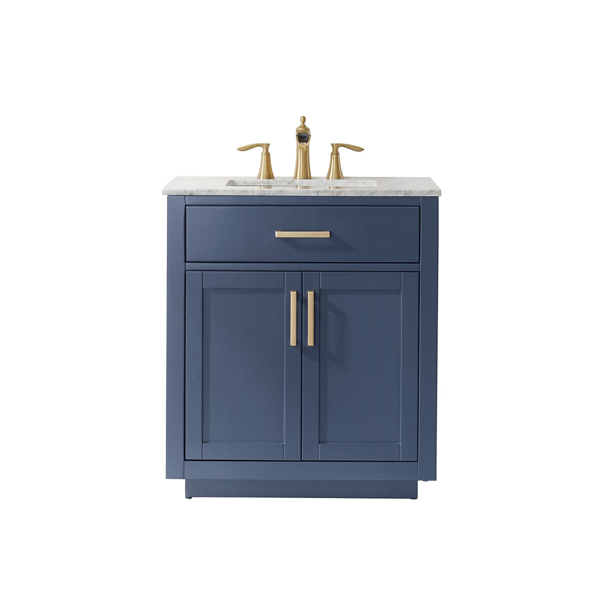 Altair Designs 30" single vanity with top - 531030-WH-CA-NM
