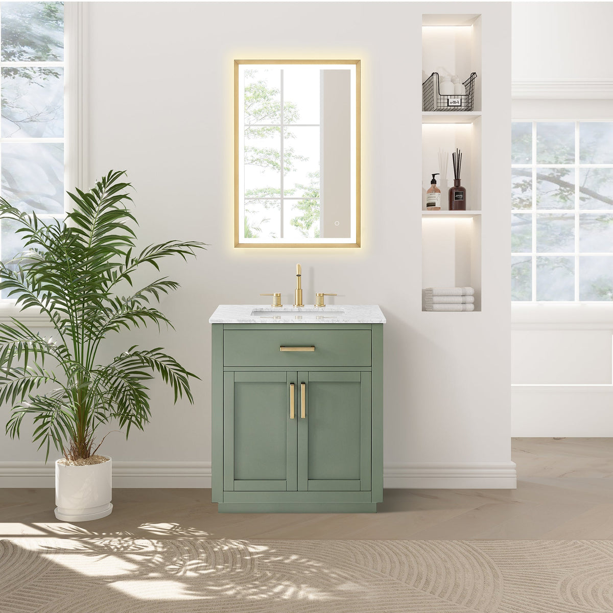 Altair Designs Ivy 30"/36"/48" single vanity with top - 531030-VG-CA-NM