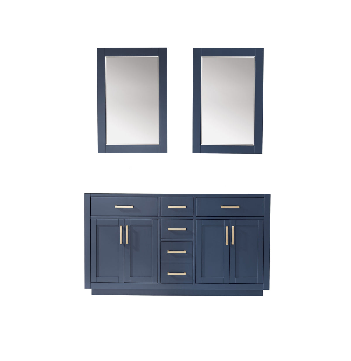 Altair Designs 60" Double Bathroom Vanity Cabinet Only - 531060-CAB-RB-NM