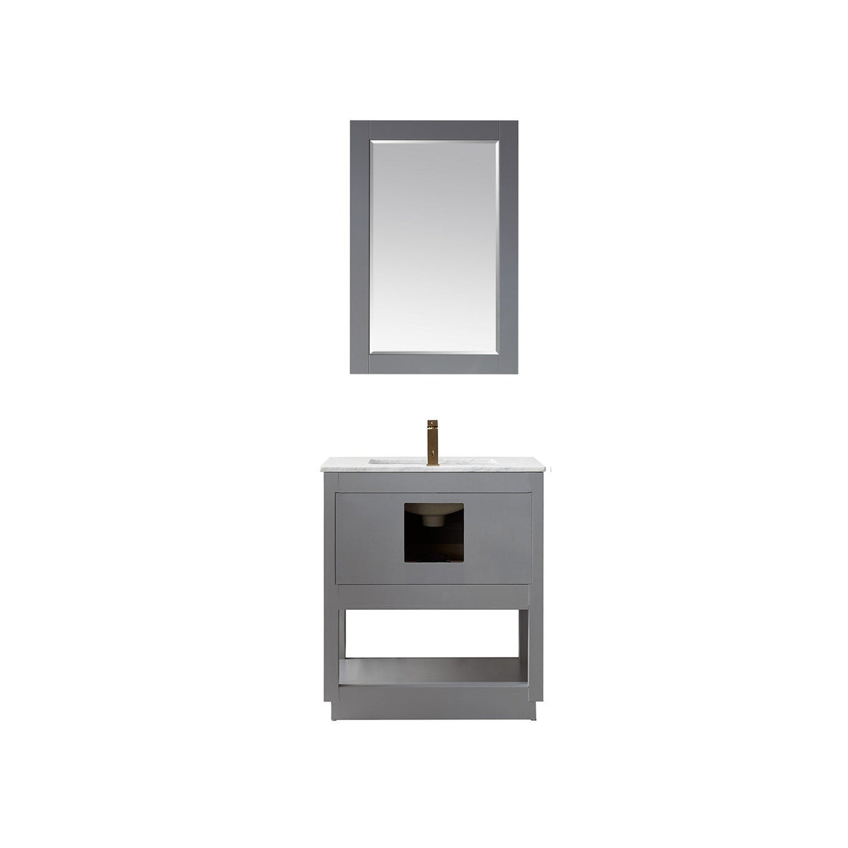 Altair Designs 30" single vanity with top - 532030-WH-CA
