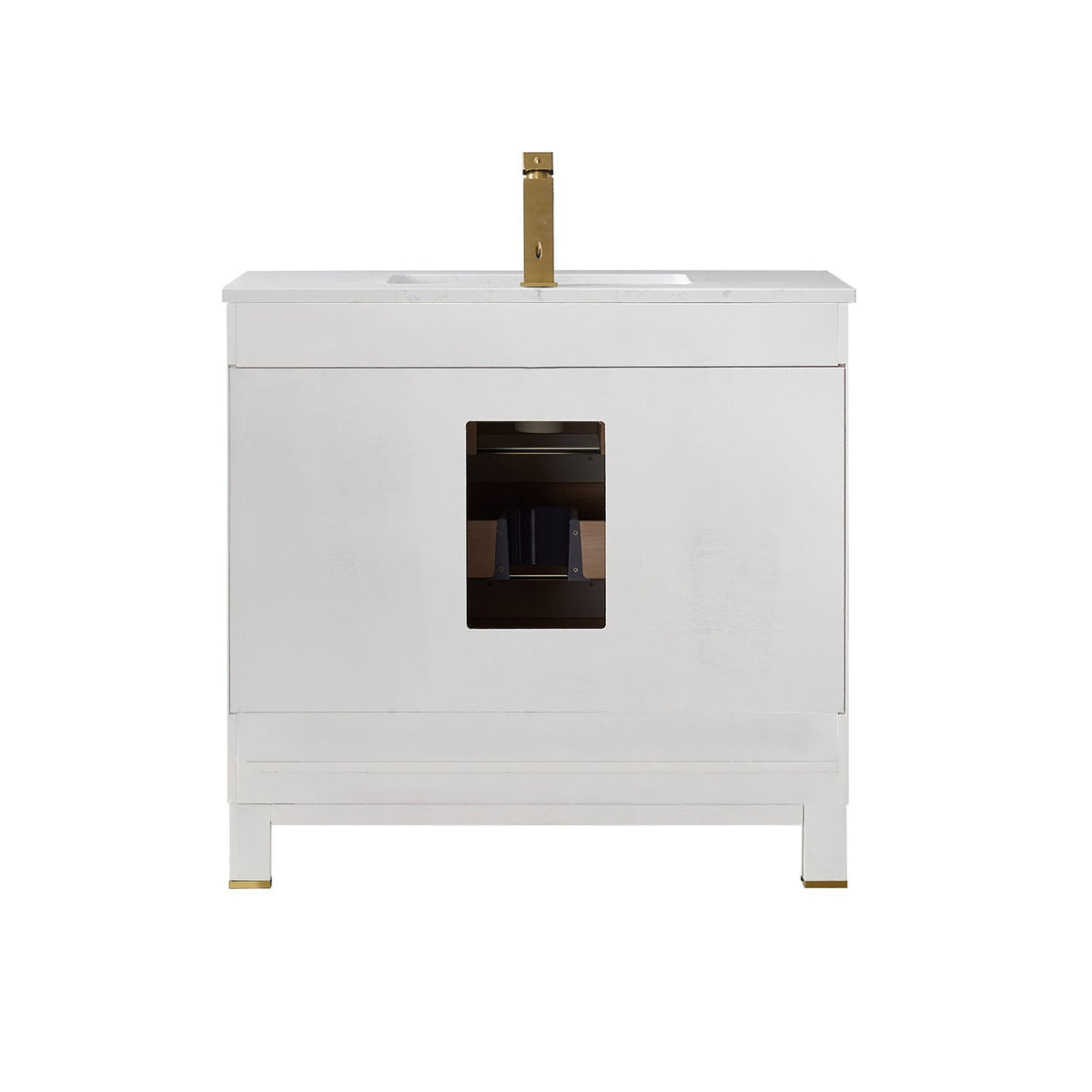 Altair Designs 36" single vanity with top - 533036-RB-AW-NM