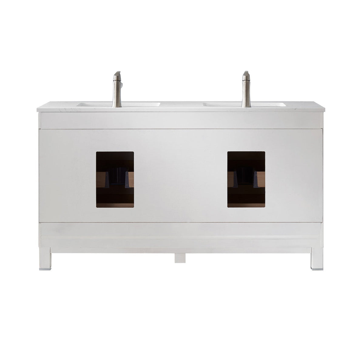 Altair Designs 60" double vanity with top - 533060-RB-AW-NM