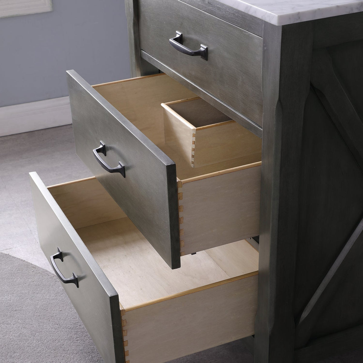 Altair Designs 30" single vanity with top - 535030-WH-CA