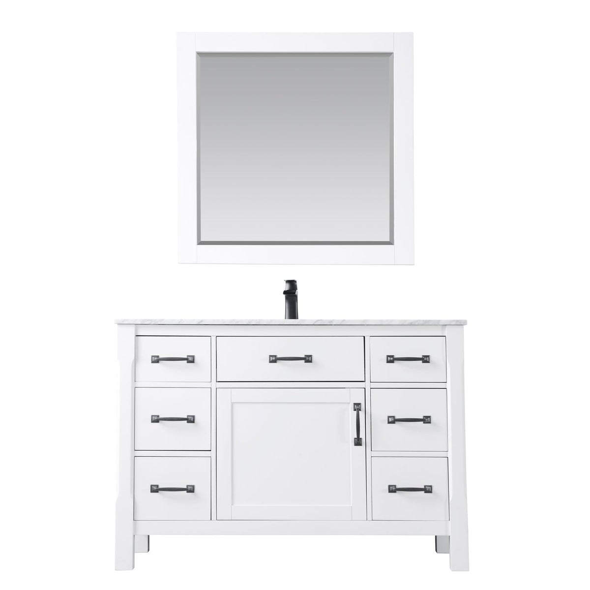 Altair Designs 48" single vanity with top - 535048-WH-CA