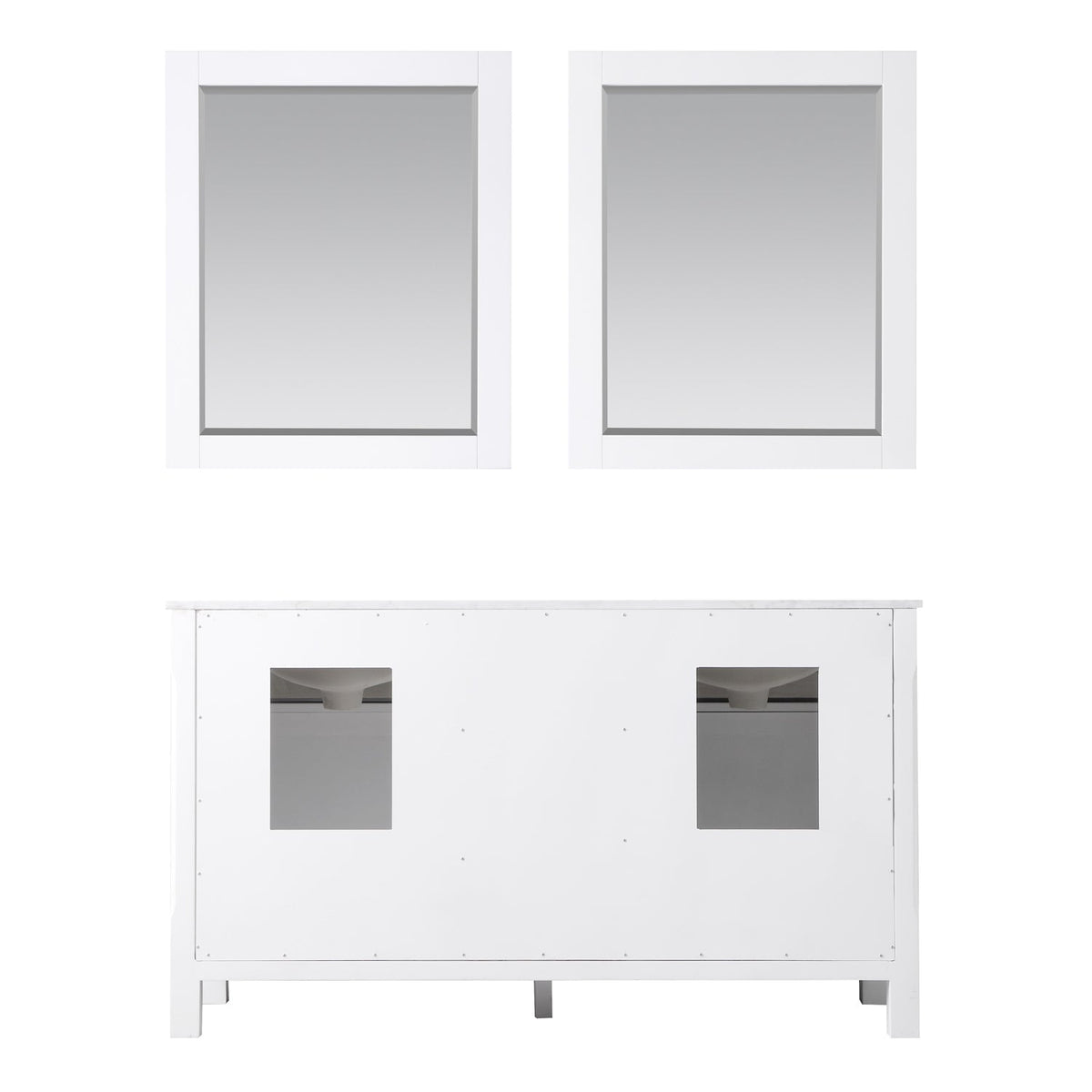 Altair Designs 60" double vanity with top - 535060-WH-CA