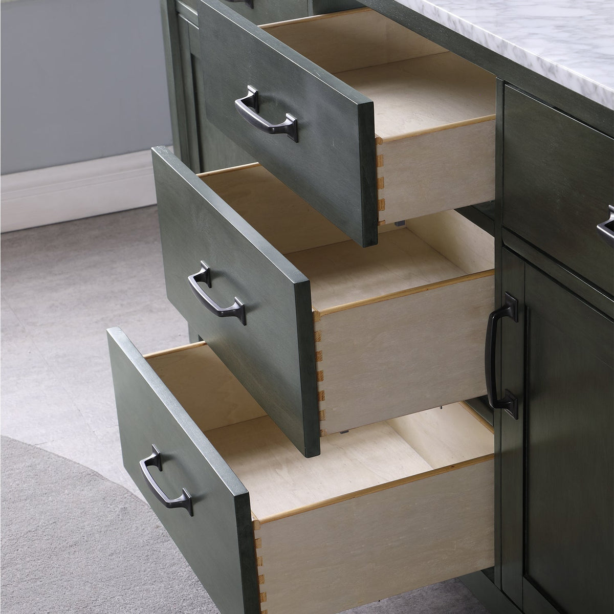 Altair Designs 72" double vanity with top - 535072-WH-CA