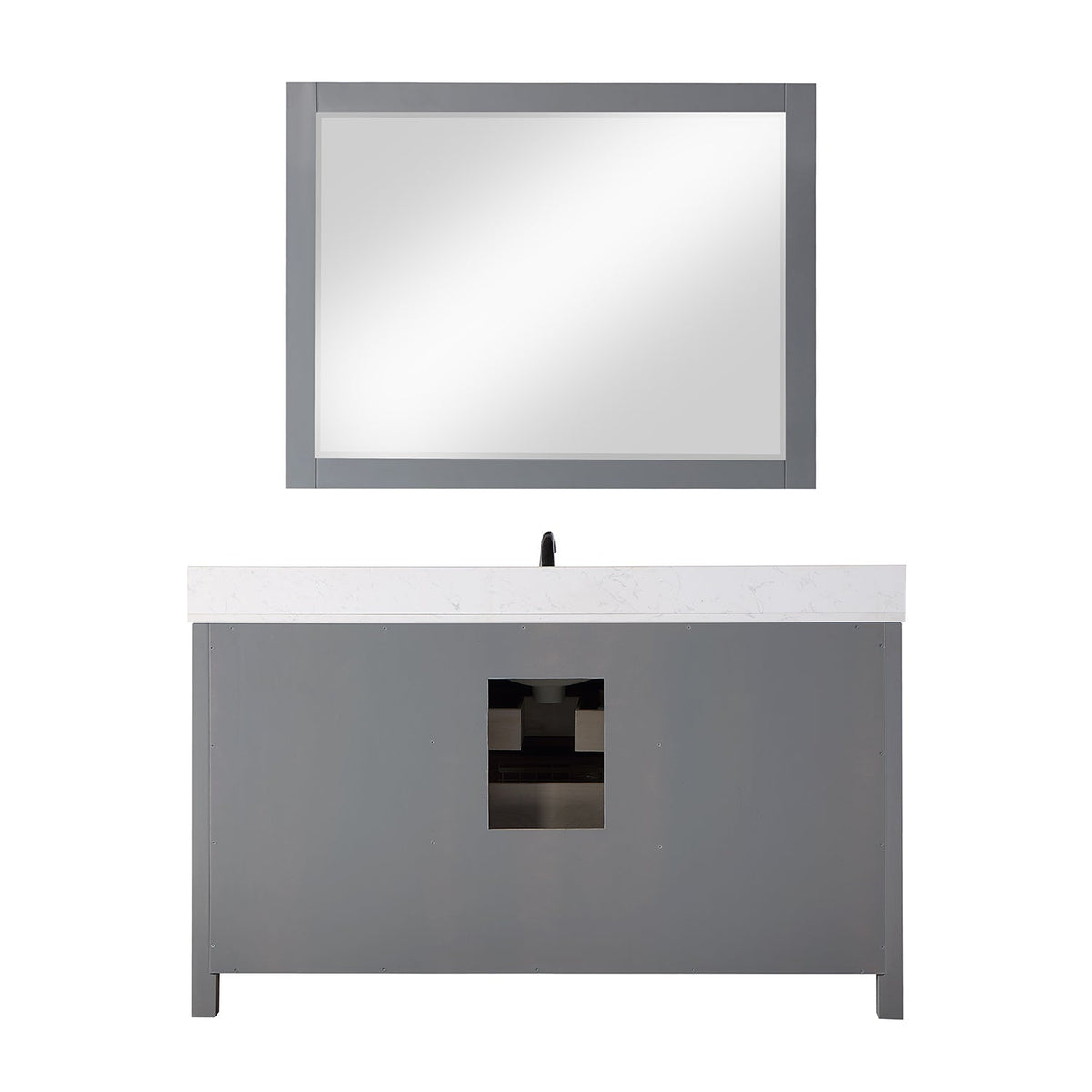 Altair Designs 60" single vanity with top - 536060S-WH-AW-NM