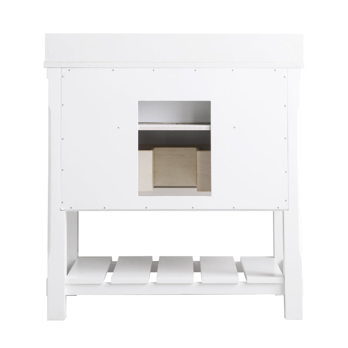 Altair Designs 36" single vanity with top - 537036-WH-AW-NM