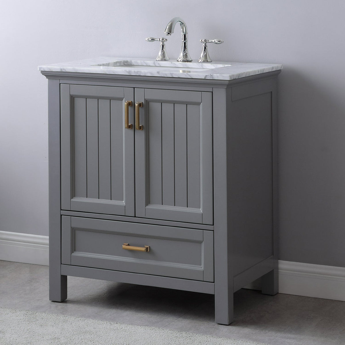 Altair Designs 30" single vanity with top - 538030-WH-CA-NM