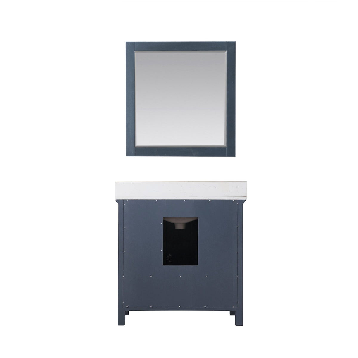Altair Designs 36" single vanity with top - 538036-WH-CA-NM