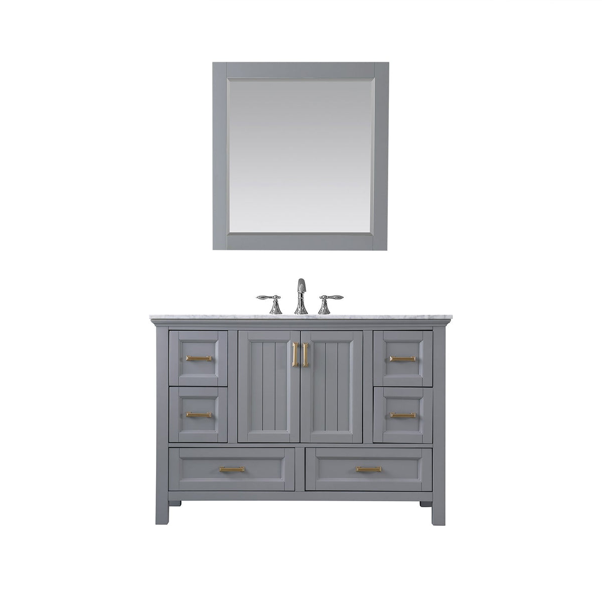 Altair Designs 48" single vanity with top - 538048-WH-CA-NM