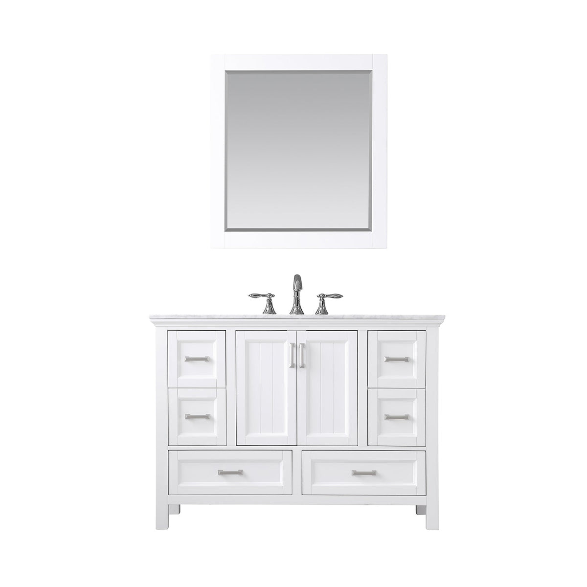 Altair Designs 48" single vanity with top - 538048-WH-CA-NM