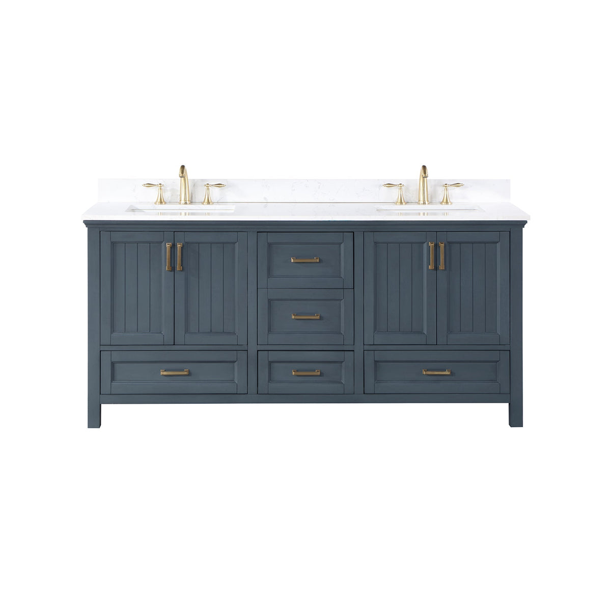 Altair Designs Isla 72" double vanity with top - 538072-CB-AW-NM
