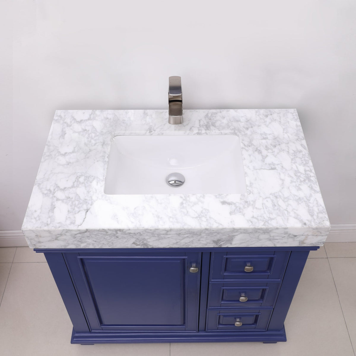 Altair Designs 36" single vanity with top - 539036-WH-CA-NM