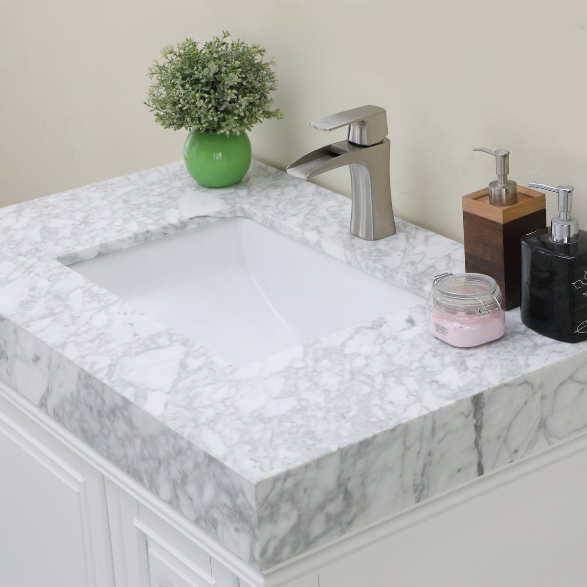 Altair Designs 36" single vanity with top - 539036-WH-CA-NM