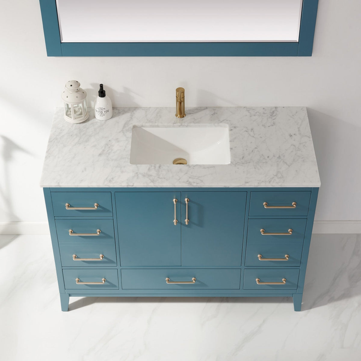 Altair Designs 48" single vanity with top - 541048-WH-CA-NM