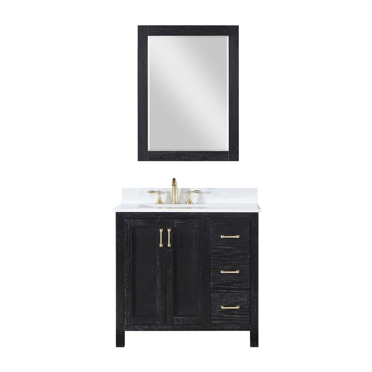 Altair Designs 36" single vanity with top - 542036-GP-AW-NM