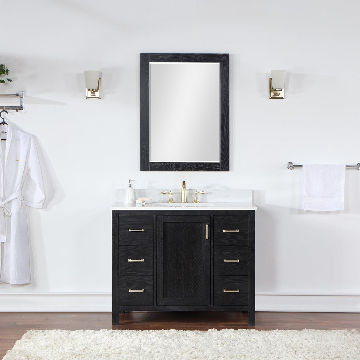 Altair Designs 42" single vanity with top - 542042-GP-AW-NM