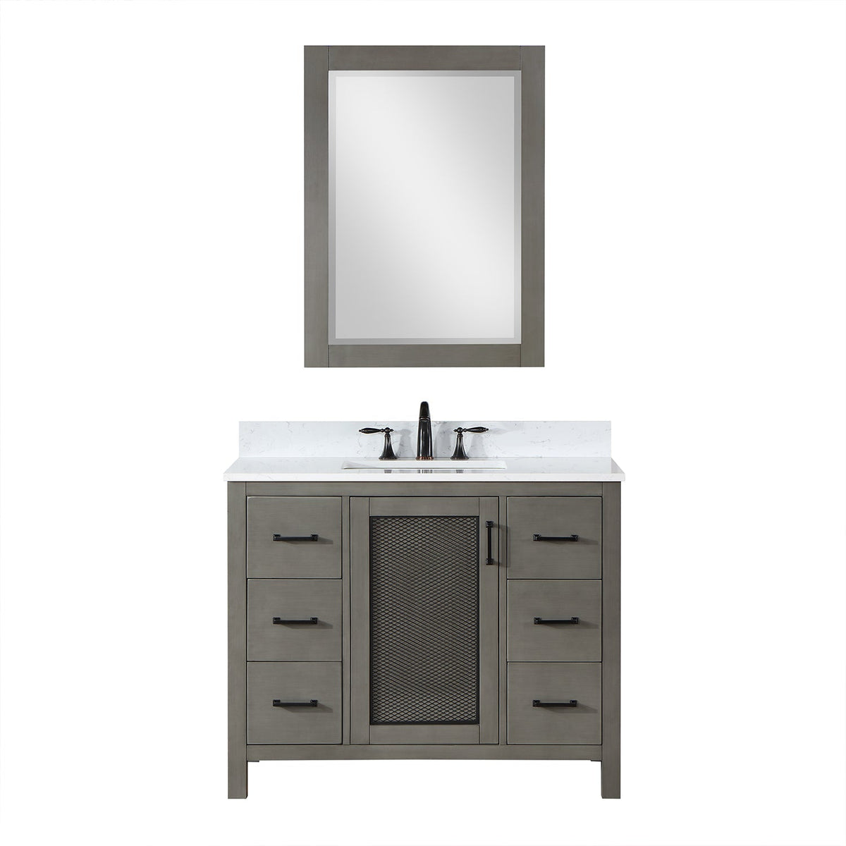 Altair Designs 42" single vanity with top - 542042-GP-AW-NM