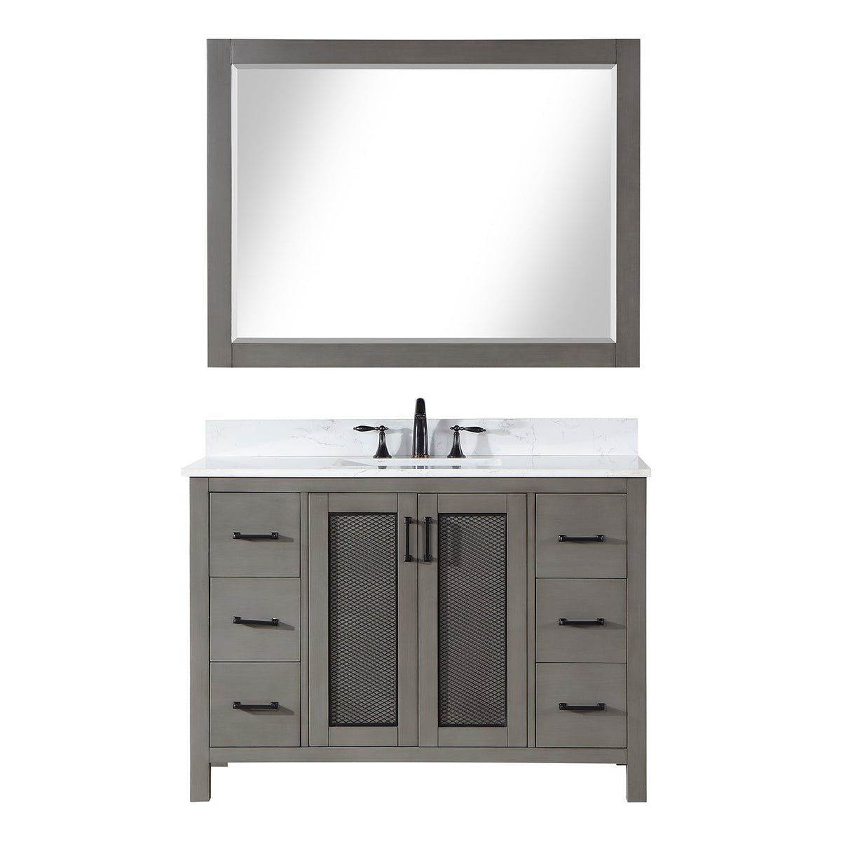 Altair Designs 48" single vanity with top - 542048-GP-AW-NM