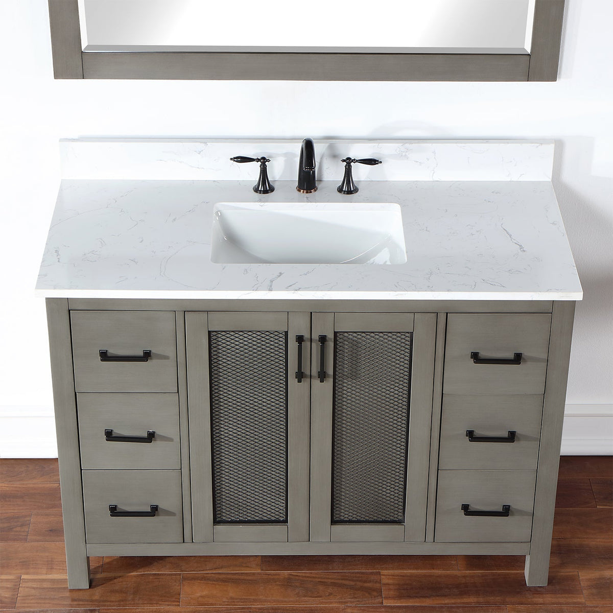 Altair Designs 48" single vanity with top - 542048-GP-AW-NM