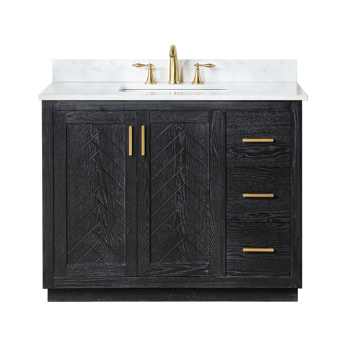 Altair Designs Gazsi 42" single vanity with top - 543042-BO-GW-NM