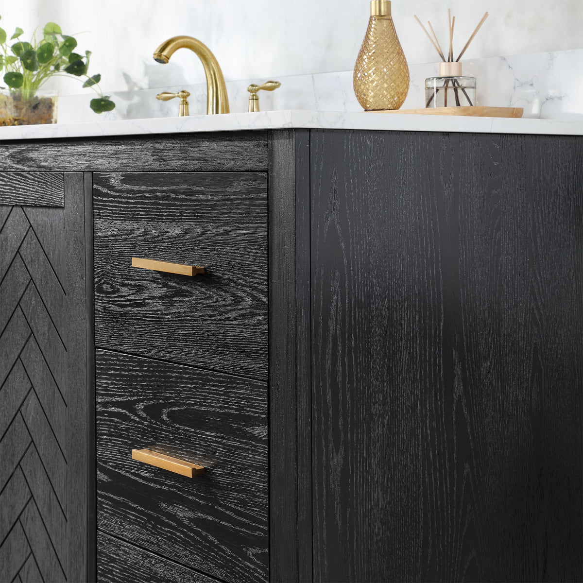 Altair Designs Gazsi 60" single vanity with top - 543060S-BO-GW-NM