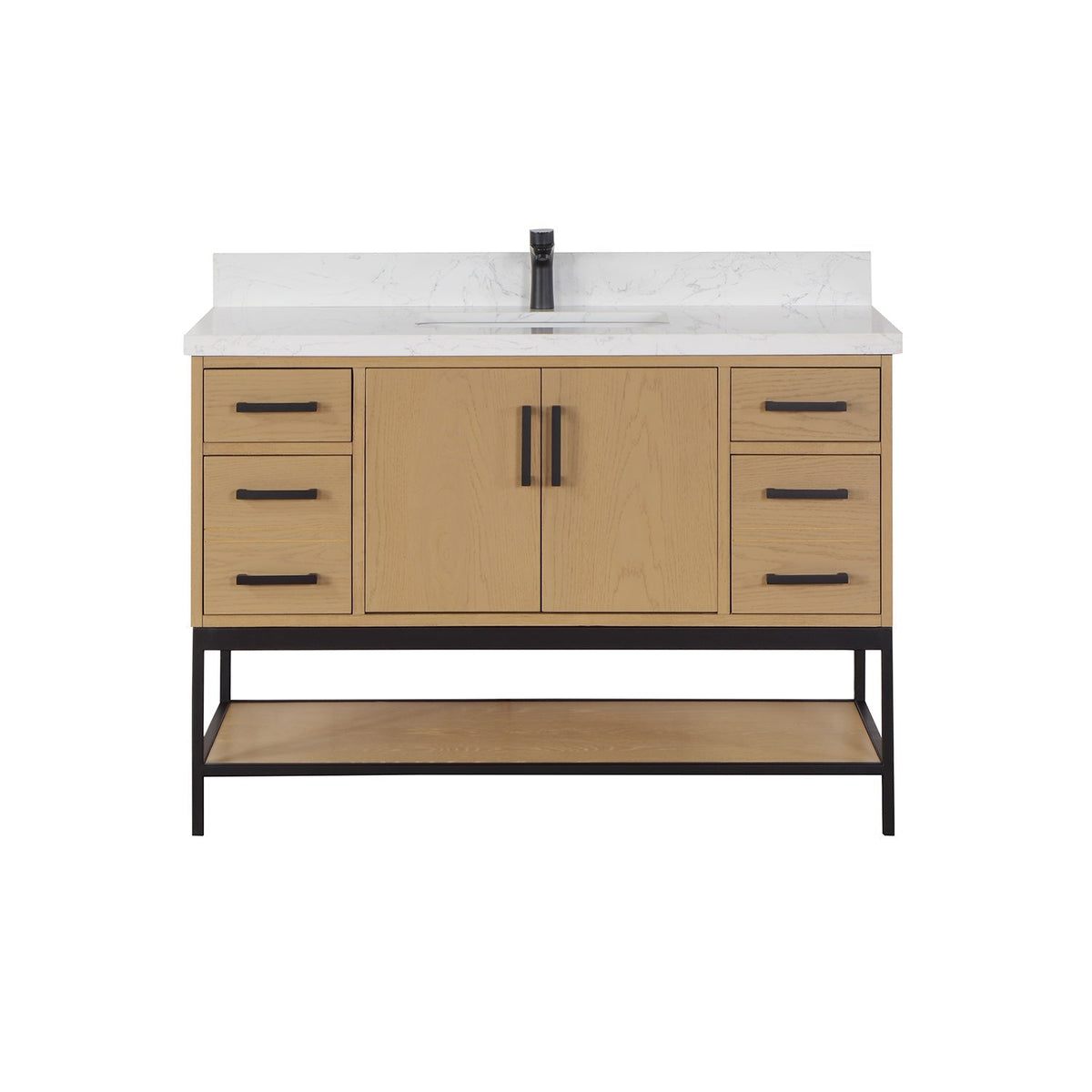 Altair Designs 48" single vanity with top - 546048-WO-GW-NM