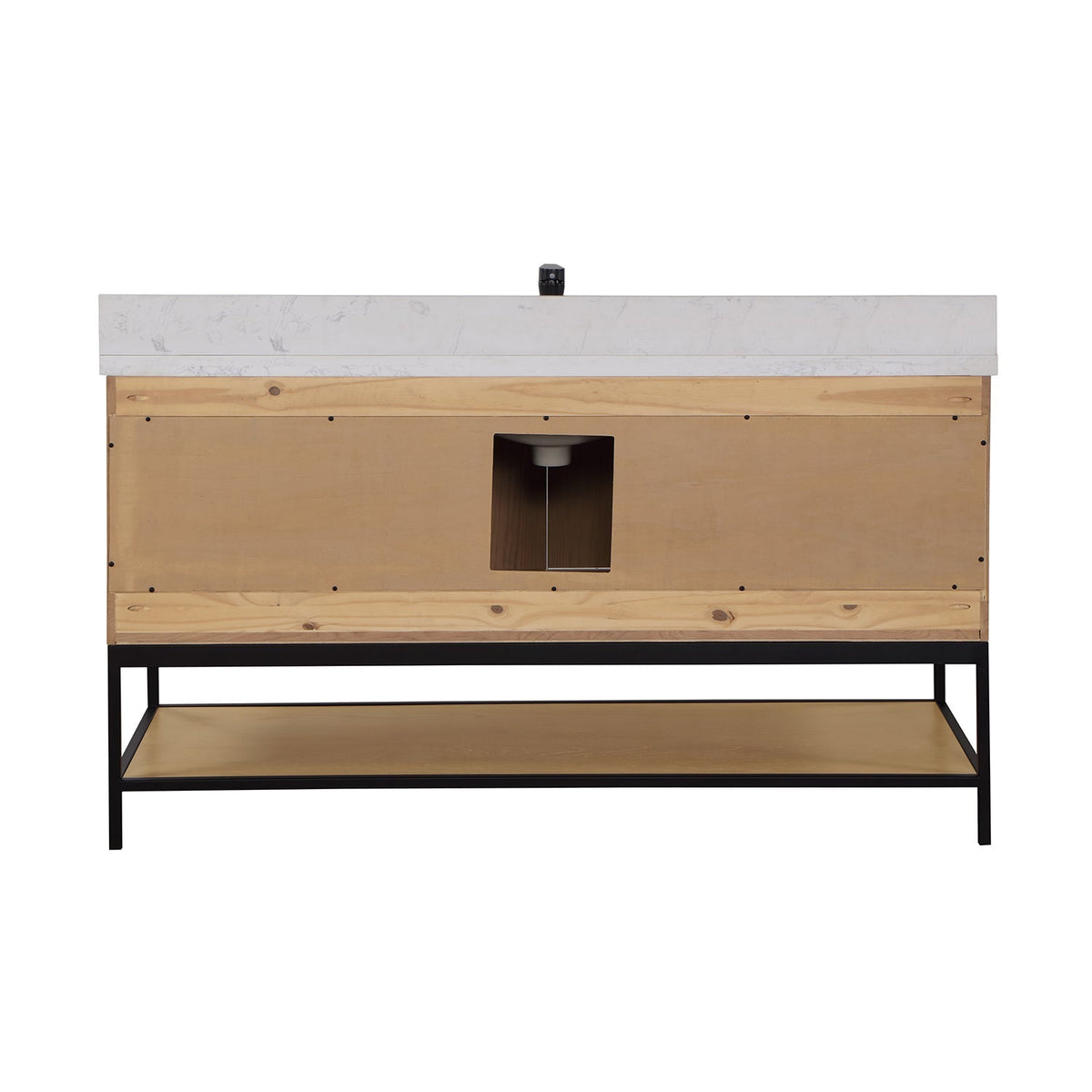 Altair Designs 60" single vanity with top - 546060S-WO-GW-NM